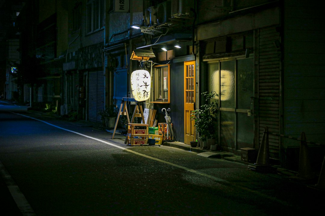japanese storefront with paper lantern