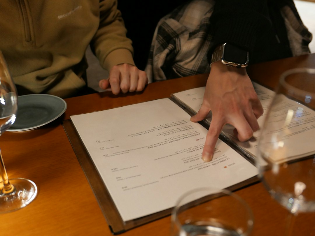 多言語で書かれたメニュー